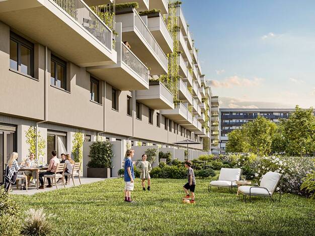 Wohnung zum Kauf - Neubau provisionsfrei 525.000 € 4 Zimmer 84,4 m² EG Ludwig-Reindl-Gasse 1, Senekowitschgasse 2 Wien 1220