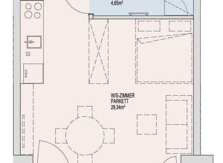 Studio zur Miete - Erstbezug 972 € 1 Zimmer 33,9 m² 32. Geschoss Donau-City-Straße Wien 1220