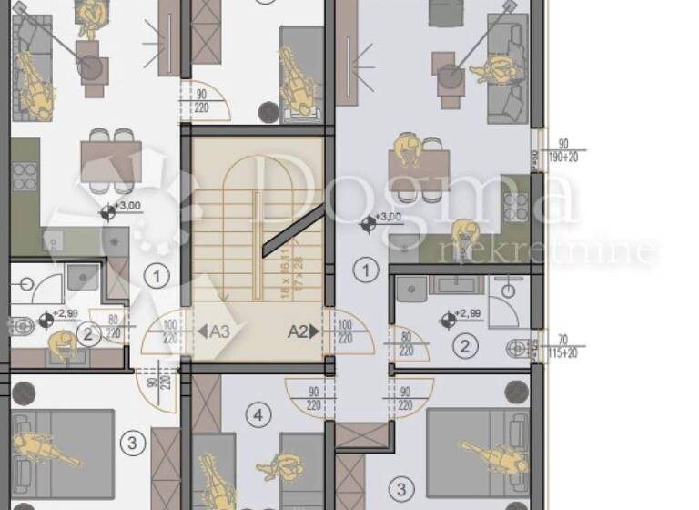 Wohnung zum Kauf 206.000 € 3 Zimmer 58 m² 1. Geschoss Center