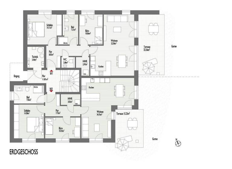 Wohnung zur Miete - Erstbezug 1.075 € 3 Zimmer 83,9 m² EG frei ab 01.07.2026 Wacholderweg Daverden Langwedel 27299