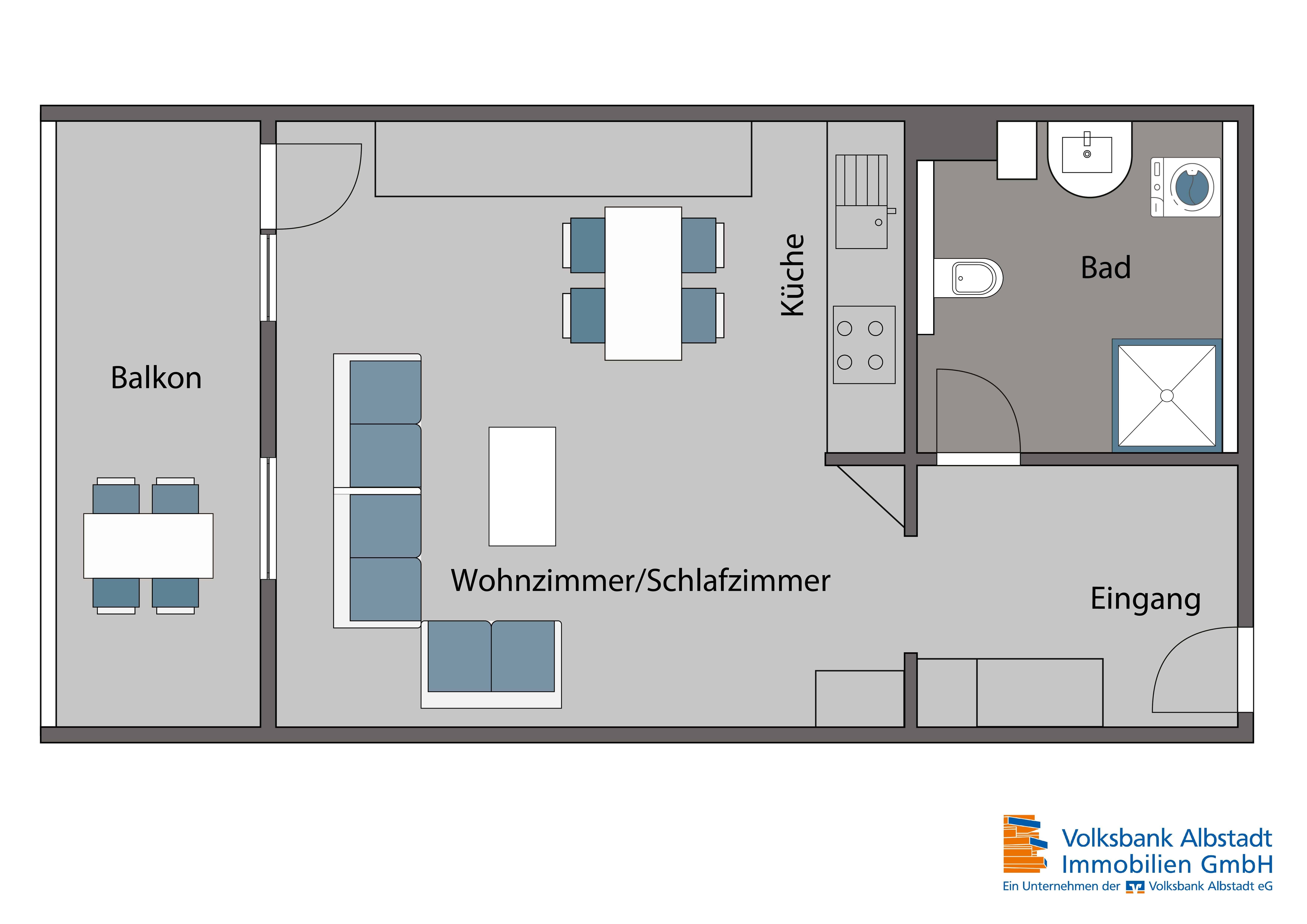 Wohnung zum Kauf 120.000 € 1 Zimmer 40 m²<br/>Wohnfläche 01.02.2025<br/>Verfügbarkeit Ebingen Albstadt 72458