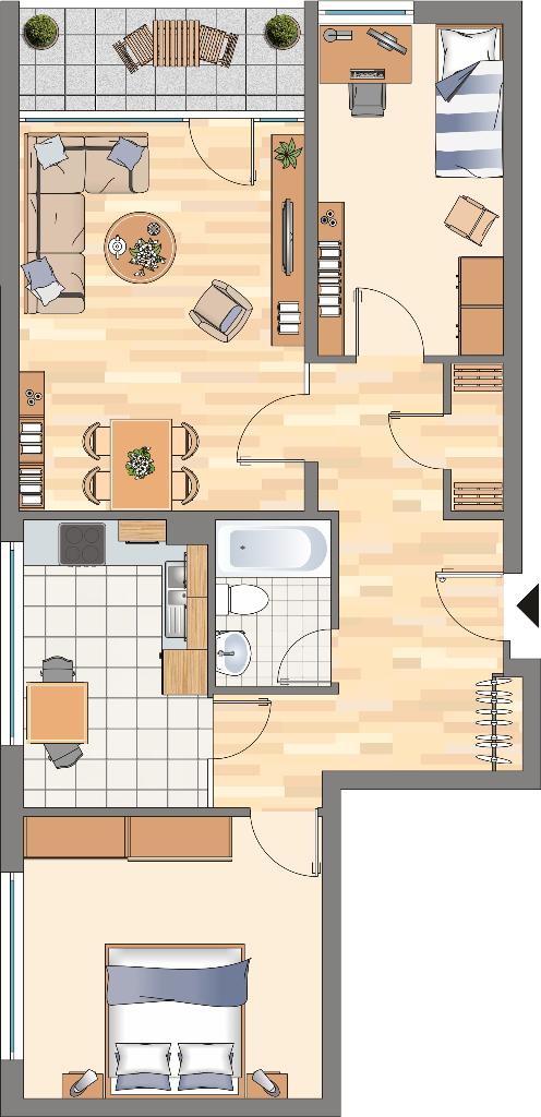 Wohnung zur Miete nur mit Wohnberechtigungsschein 401 € 3 Zimmer 78,8 m²<br/>Wohnfläche 5.<br/>Geschoss Wilhelm-Schmidt-Straße 13 Clarenberg Dortmund 44263