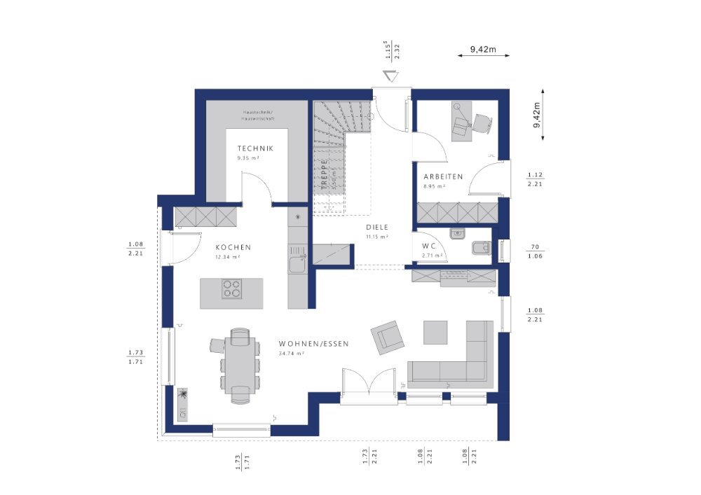 Haus zum Kauf 526.846 € 5 Zimmer 136 m²<br/>Wohnfläche 588 m²<br/>Grundstück Beckum Beckum 59269