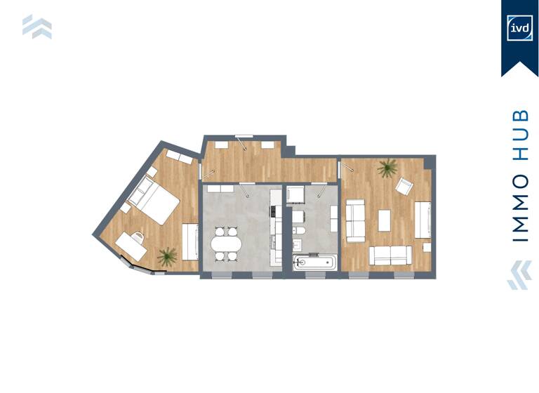 Wohnung zum Kauf 250.000 € 2 Zimmer 78,5 m²<br/>Wohnfläche Dachgeschoss, 4.<br/>Geschoss Zentrum-Nord Leipzig 04105