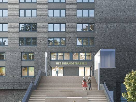 Wohnung zur Miete - Erstbezug 1.340 € 2 Zimmer 50,1 m² 5. Geschoss frei ab sofort Hebebrandstr. 2 Barmbek-Nord Hamburg 22297