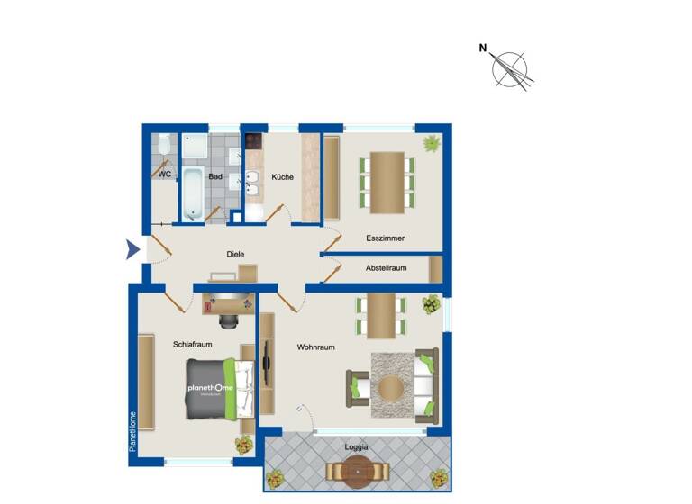 Wohnung zum Kauf 259.000 € 3 Zimmer 92 m²<br/>Wohnfläche 2.<br/>Geschoss Schwaig Schwaig bei Nürnberg 90571
