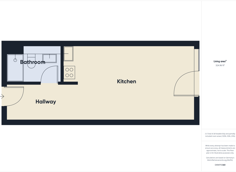 Studio zur Miete 722 € 1 Zimmer 31,1 m² 1. Geschoss frei ab 01.07.2026 Gummersbacher Straße 31 b Deutz Köln 50679