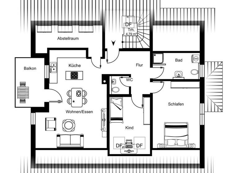 Wohnung zum Kauf 339.000 € 3,5 Zimmer 100 m² Hohlehrenstraße Schwenningen Villingen-Schwenningen 78056
