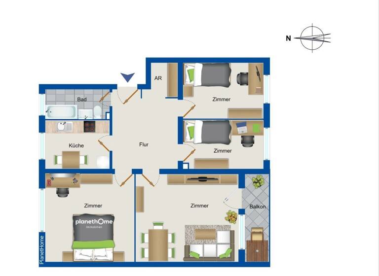 Wohnung zum Kauf 195.000 € 3 Zimmer 89,2 m² EG Spandau Berlin 13589