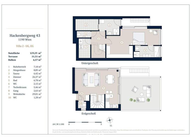 Villa zum Kauf 1.789.000 € 4 Zimmer 129,3 m² 275 m² Grundstück Hackenbergweg Wien 1190