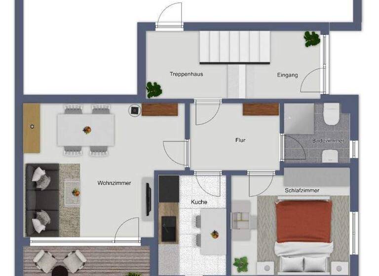 Wohnung zum Kauf 235.000 € 2 Zimmer 51,7 m² EG Wüste Osnabrück 49080