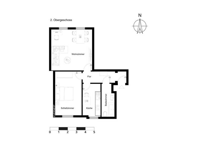 Wohnung zum Kauf 249.000 € 2 Zimmer 60 m² 2. Geschoss Rüttenscheid Essen 45131
