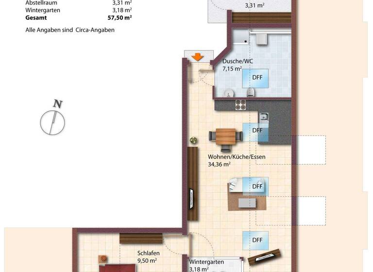 Wohnung zum Kauf 365.000 € 2 Zimmer 57,5 m² Dießen Dießen am Ammersee 86911