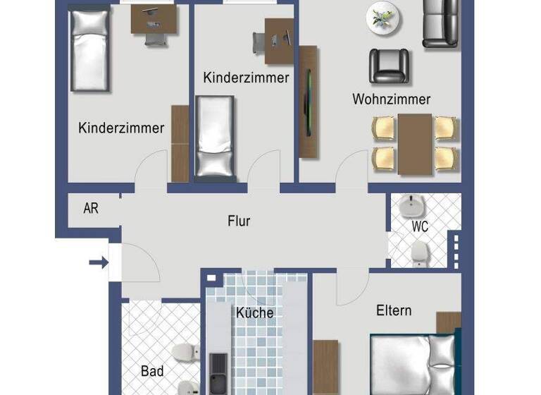 Wohnung zum Kauf provisionsfrei 309.000 € 4 Zimmer 92,1 m² 3. Geschoss Hohe Straße 38 a Tannenbusch Bonn 53119