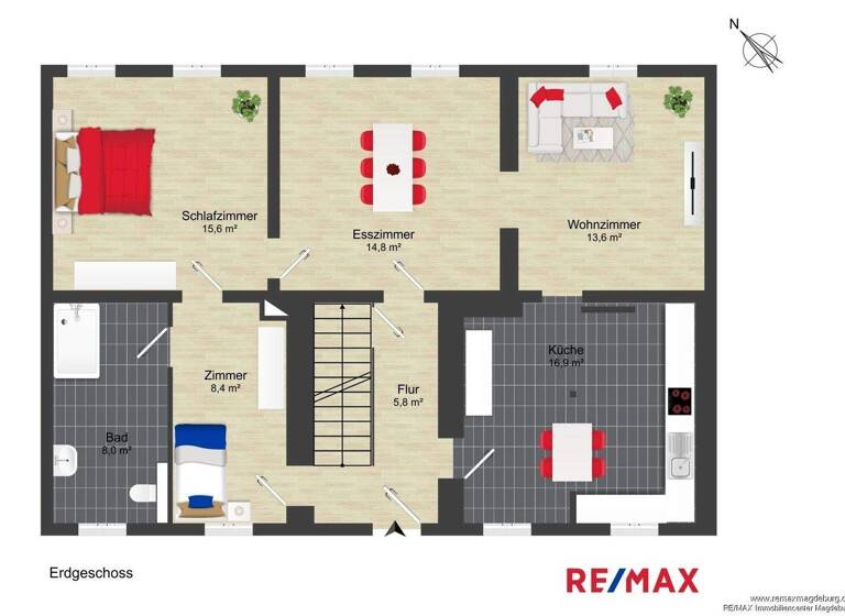 Mehrfamilienhaus zum Kauf 299.000 € 6,5 Zimmer 166 m² 377 m² Grundstück Ottersleben Magdeburg 39116