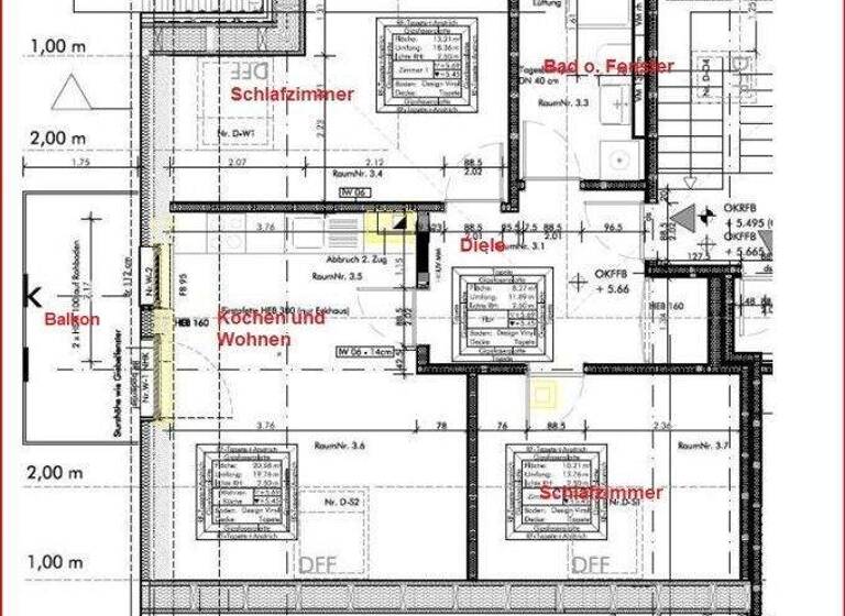 Wohnung zur Miete 854 € 3 Zimmer 62,5 m² frei ab 14.05.2026 Nürnberger Straße 14 Weiherfeld-Dammerstock Karlsruhe 76199