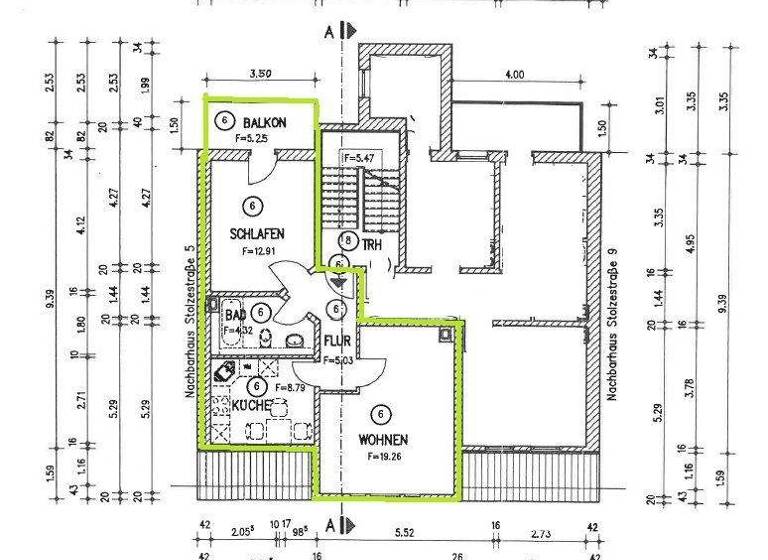 Wohnung zur Miete 390 € 1,5 Zimmer 52 m² frei ab sofort Stolzestraße 7 Eisenach 99817