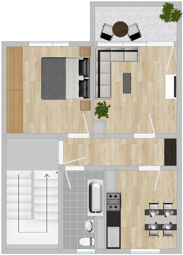 Wohnung zur Miete 332 € 2 Zimmer 55,3 m²<br/>Wohnfläche 3.<br/>Geschoss Brandenburger Str. 1 Weida Riesa 01587