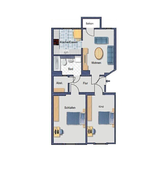 Wohnung zur Miete 1.197 € 3 Zimmer 87,1 m²<br/>Wohnfläche 2.<br/>Geschoss Fritz-Schulze-Straße 7 Löbtau-Süd (Altfrankener Str.) Dresden 01159