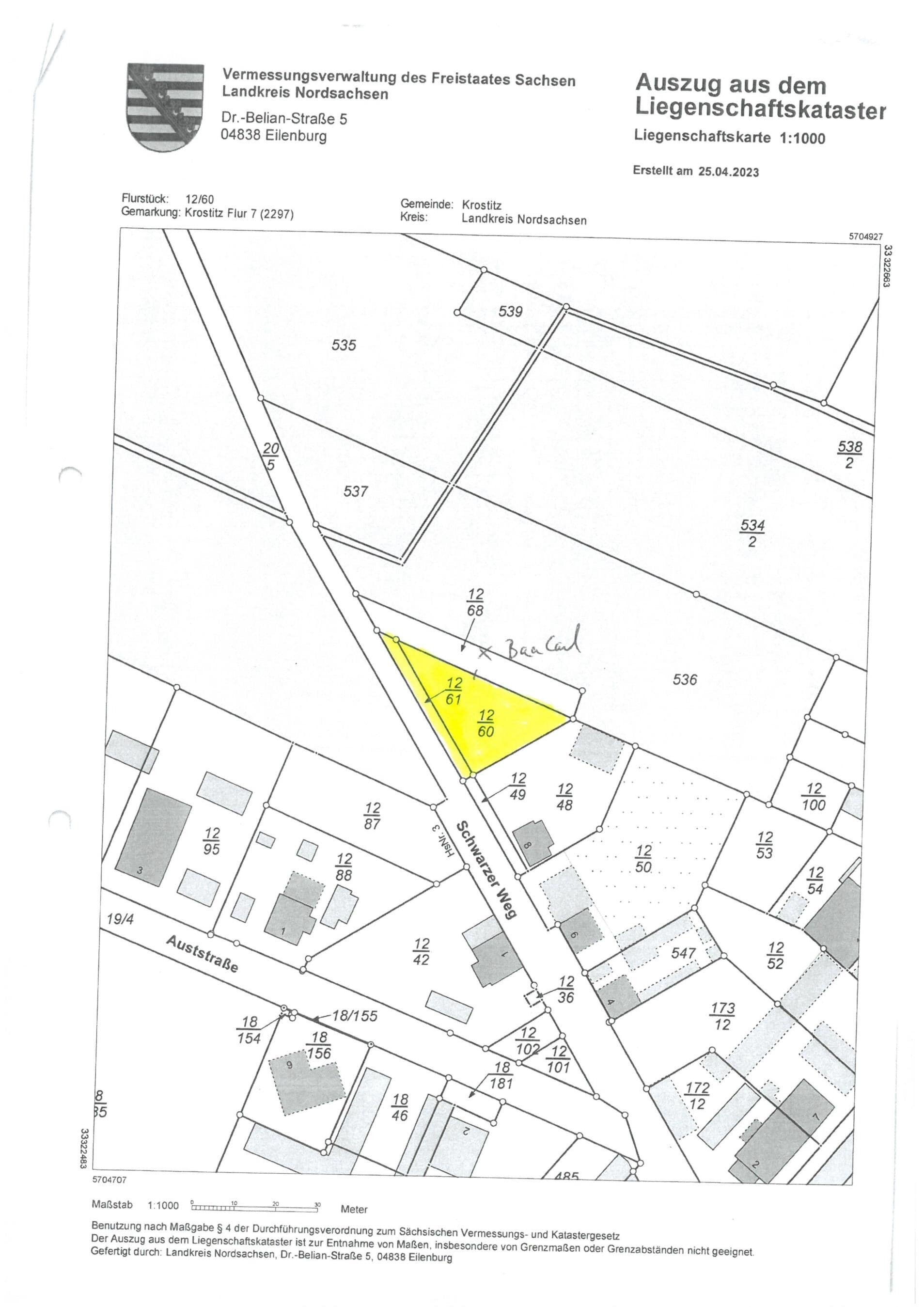 Grundstück zum Kauf 49.900 € 613 m²<br/>Grundstück Krostitz Krostitz 04509