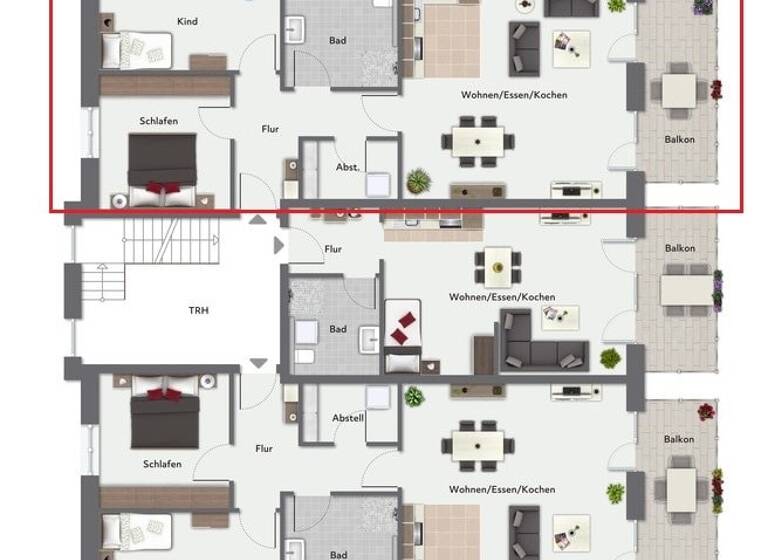 Wohnung zur Miete 1.100 € 3 Zimmer 92,3 m² frei ab 01.07.2026 Weberstraße 18A Belm 49191