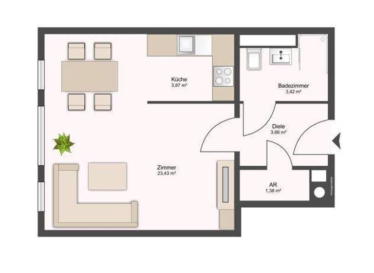 Studio zum Kauf 399.000 € 1 Zimmer 36 m² 3. Geschoss Maxvorstadt München 80335