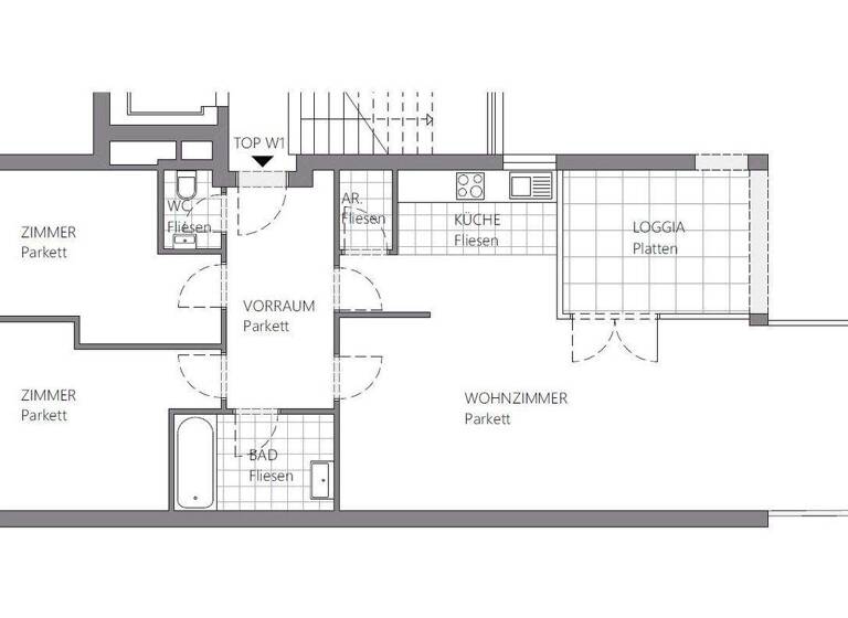 Wohnung zur Miete 1.247 € 3 Zimmer 106,1 m² 1. Geschoss frei ab 01.04.2026 Rheinstraße 51-61 Bregenz 6900