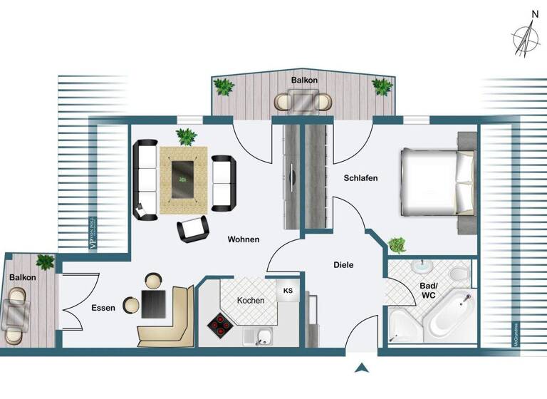 Wohnung zum Kauf 165.000 € 2 Zimmer 53,9 m² 2. Geschoss Neumarkt-Sankt Veit 84494