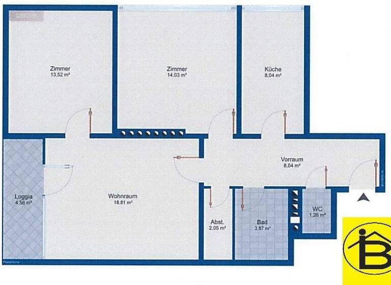 Wohnung zur Miete 870 € 3 Zimmer 73 m² Gänserndorf 2230