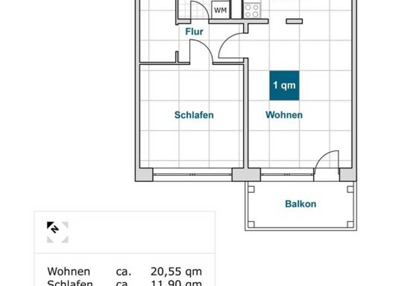 Wohnung zur Miete 445 € 2 Zimmer 50,7 m² 9. Geschoss frei ab 28.04.2026 Herzberger Str. 2 Prohlis-Nord Dresden 01239