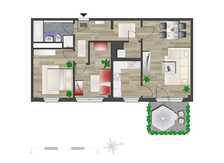 Wohnung zur Miete 508 € 3 Zimmer 67,8 m² 2. Geschoss frei ab 01.03.2026 Friedr.-Viertel-Str. 66 Harthau Chemnitz 09123