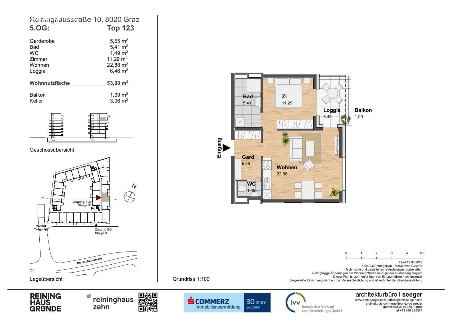 Wohnung zur Miete 560 € 2 Zimmer 53,1 m²<br/>Wohnfläche 5.<br/>Geschoss 01.02.2025<br/>Verfügbarkeit Eggenberg Graz,14.Bez.:Eggenberg 8020