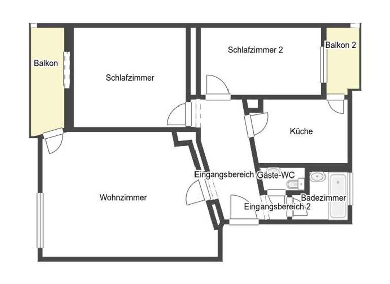 Wohnung zum Kauf 270.000 € 3 Zimmer 64,1 m² 2. Geschoss Dürrlewang Stuttgart 70565