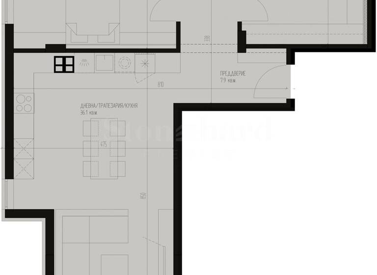 Studio zum Kauf 375.437 € 130,4 m² Sofia