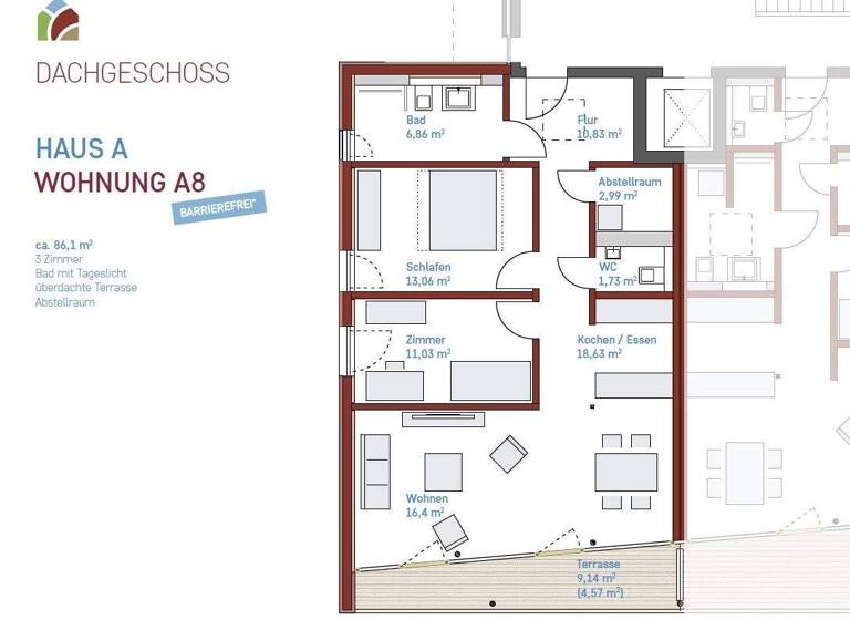 Penthouse zum Kauf - Erstbezug provisionsfrei 425.500 € 3 Zimmer 86,1 m² Engstlatt Balingen 72336