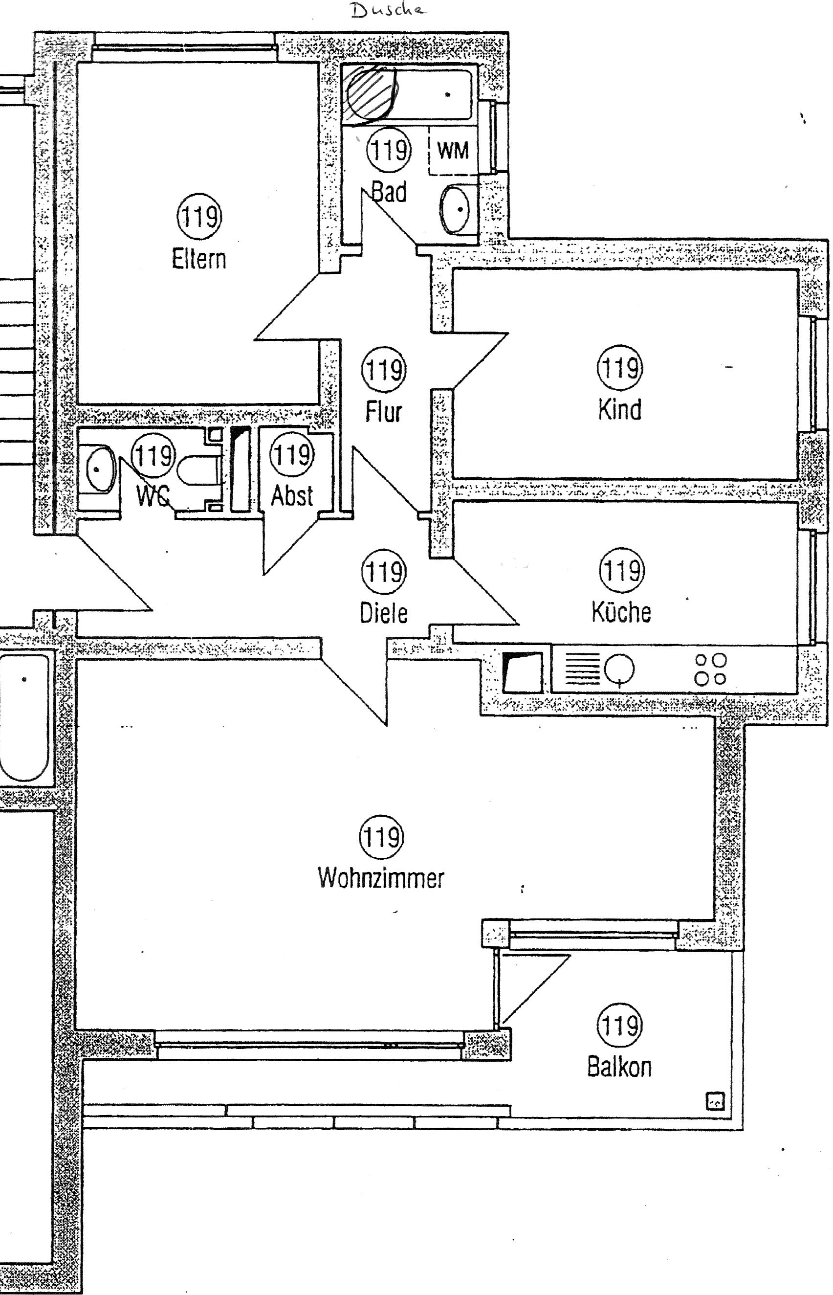 Wohnung zur Miete 897 € 3 Zimmer 83 m²<br/>Wohnfläche 6.<br/>Geschoss ab sofort<br/>Verfügbarkeit Alt - Reinbek Reinbek 21465