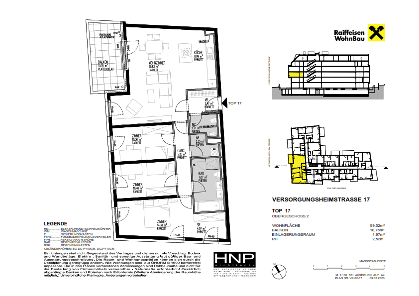 Wohnung zum Kauf provisionsfrei 698.400 € 4 Zimmer 99,5 m²<br/>Wohnfläche 2.<br/>Geschoss Wien 1130