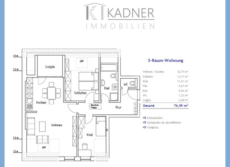 Wohnung zur Miete 575 € 3 Zimmer 76,6 m² 4. Geschoss frei ab 01.05.2026 Annenstr. 60 Stadtmitte Plauen 08523