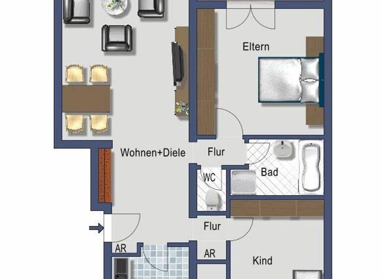 Wohnung zum Kauf 275.000 € 3 Zimmer 90 m²<br/>Wohnfläche 2.<br/>Geschoss Südstadt Fürth 90763