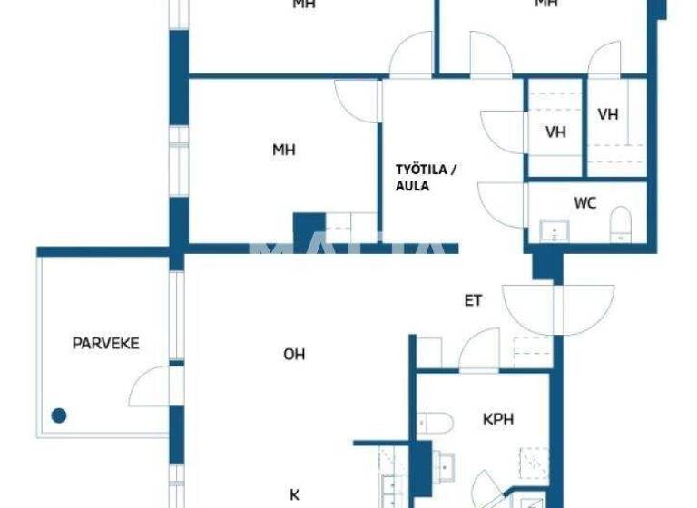 Wohnung zum Kauf 399.900 € 4 Zimmer 101,5 m² 8. Geschoss Järvensivuntie 7 Tampere 33100