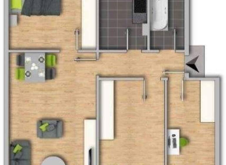 Wohnung zur Miete 381 € 4 Zimmer 68 m² 1. Geschoss frei ab sofort Straße der Stahlwerker 33 Crossen Crossen an der Elster 07613