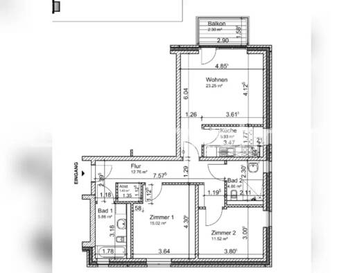 Wohnung zur Miete Tauschwohnung 1.014 € 3 Zimmer 83 m² 2. Geschoss Alsterdorf Hamburg 22337