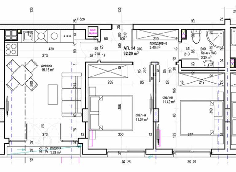 Wohnung zum Kauf 178.992 € 3 Zimmer 74,6 m² Sofia