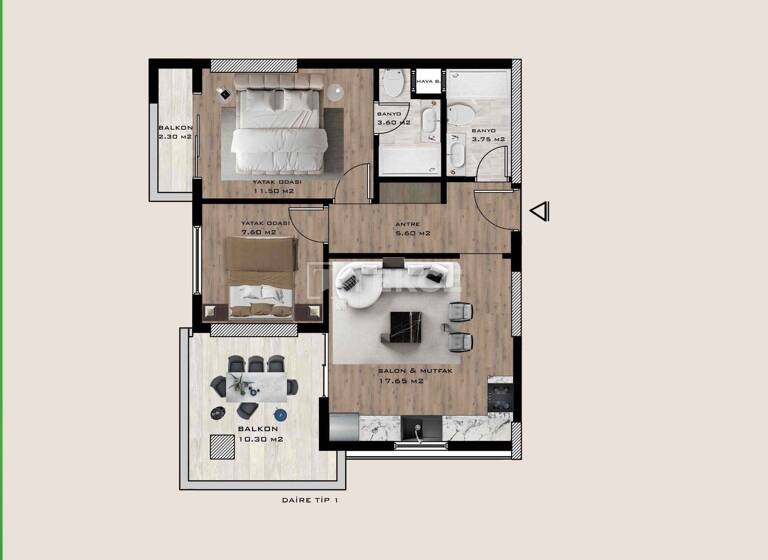 Studio zum Kauf 111.000 € 3 Zimmer 67 m² EG Mersin 33330