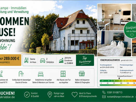 Wohnung zum Kauf provisionsfrei 289.000 € 2 Zimmer 48 m² 1. Geschoss Prerow 18375