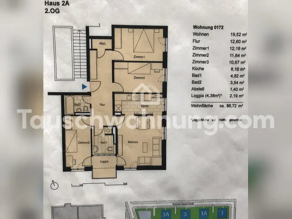 Wohnung zur Miete 849 € 4 Zimmer 87 m²<br/>Wohnfläche 2.<br/>Geschoss Bornstedt Potsdam 14469