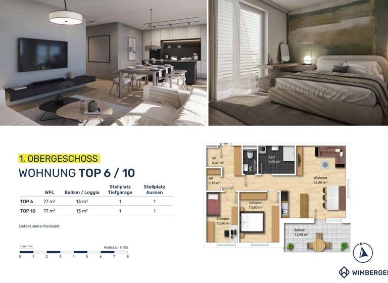 Wohnung zum Kauf - Erstbezug 354.600 € 3 Zimmer 77 m² Eferdingerstraße 31-33 Wilhering 4073