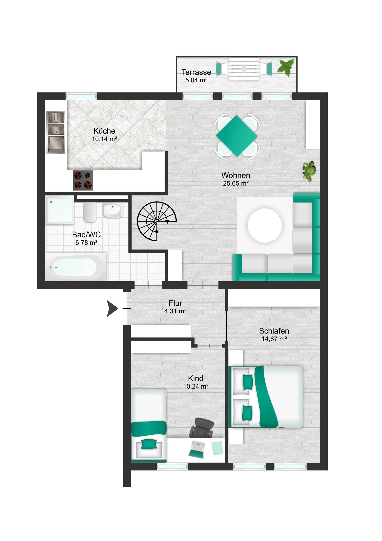 Maisonette zum Kauf 229.000 € 3,5 Zimmer 88,9 m²<br/>Wohnfläche EG<br/>Geschoss Engelsdorf Leipzig 04319