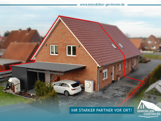 Doppelhaushälfte zur Miete 1.100 € 4 Zimmer 115 m² 474 m² Grundstück frei ab 01.03.2026 Ostgroßefehn Großefehn 26629