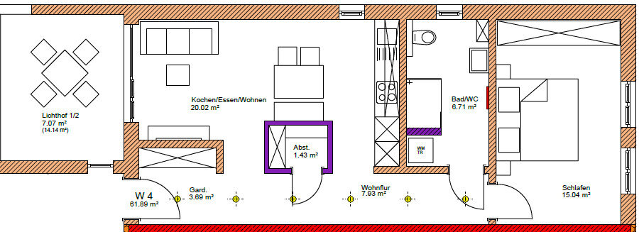 Wohnung zur Miete 620 € 2 Zimmer 61,9 m²<br/>Wohnfläche 01.02.2025<br/>Verfügbarkeit Pilsting Pilsting 94431